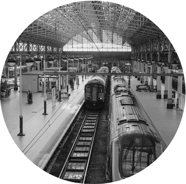 Railway Branchenfoto eines Bahnhofs